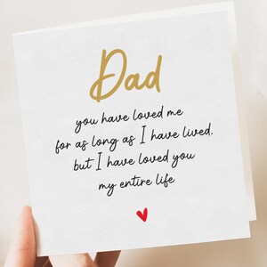 carte de fête des pères, sentimentale, carte d'anniversaire de papa, carte de fête des pères, carte de fête des pères simple, cadeau, fête des pères de la part d'une fille ou d'un fils