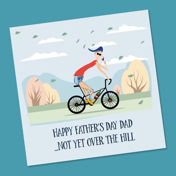 Father's Day Card Funny Card Father's Day Card Bike