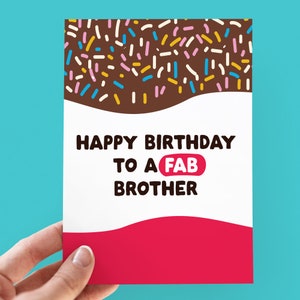Tarjeta de cumpleaños del hermano / Tarjeta de cumpleaños divertida / Tarjeta de polo fabulosa / Tarjeta de cumpleaños divertida / Regalo del día de cumpleaños para el hermano / Tarjeta divertida /