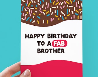 Brother Birthday Card | Funny Birthday Card | Fab lolly Card | Fun Birthday Card | Birthday Day Gift  for Brother | Funny Card |