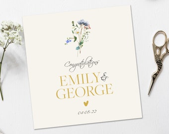 Cartão de noivado, Cartão de noivado personalizado, Parabéns personalizados pelo seu cartão de noivado, Cartão de noivado, No seu noivado