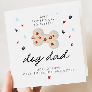 Karte für Hundevater, Vatertag vom Hund, Karte zum Vatertag vom Hund, Vatertag vom Hund, Vater, Vatergeschenk von den Hunden