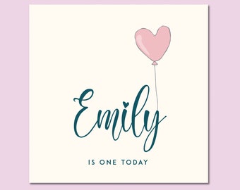 Birthday Card any age,  Birthday Card for her,  Birthday Card for daughter, Friend Birthday Card, Birthday Card For Girl, Cute Birthday card