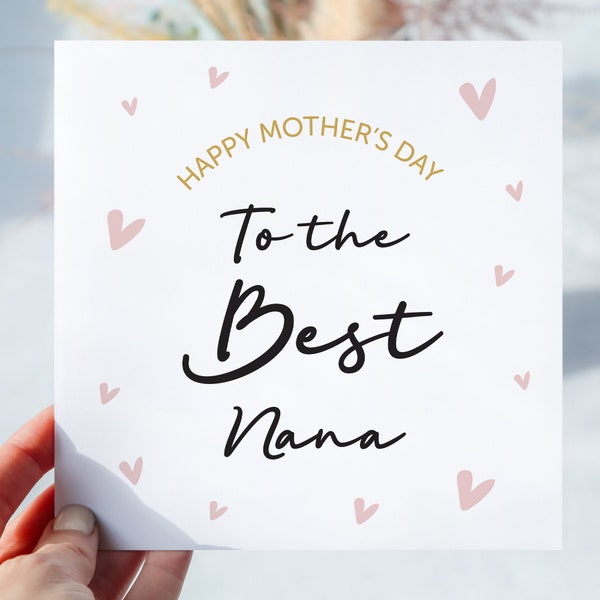 Nanny Mothers Day Card, Personalised Mothers Day Card Nan, Grandma Mothers Day Card, Card For Grandparent, Mothers Day Card To Nanny, Nan