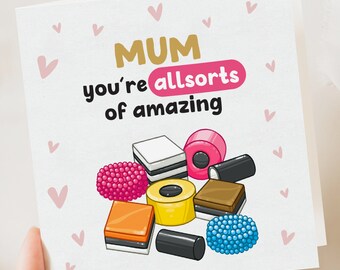 Tarjeta de cumpleaños divertida para mamá / Tarjeta del día de la madre / Tarjeta divertida para mamá / Tarjeta de cumpleaños / Regalo del día de la madre / Tarjeta divertida para ella / Todo tipo de increíbles
