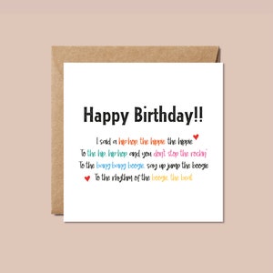 Carte d'anniversaire, carte d'anniversaire pour lui, carte d'anniversaire pour elle, carte d'anniversaire drôle, carte d'anniversaire Sugarhill Gang