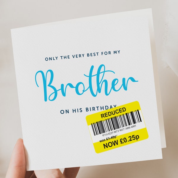 Birthday Card | Funny Birthday Card | Funny Card | Fun Birthday Day Card | Birthday Day Gift  for Brother | Funny Card | Reduced card