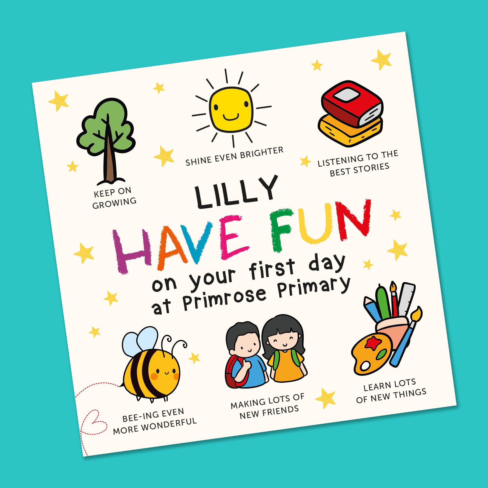 First Day at School Card Back to School First Day of Etsy Australia