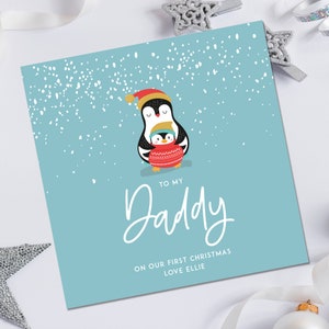 Baby First Christmas Card To Daddy / Happy 1st Christmas As My Daddy / 1st Christmas Card For Daddy / Dad Christmas Card From Baby /