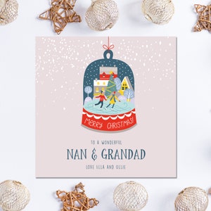 Mum and Dad Christmas Card, Grandparents Christmas card, Personalised Christmas Card for grandparents, Christmas Card for Parents,