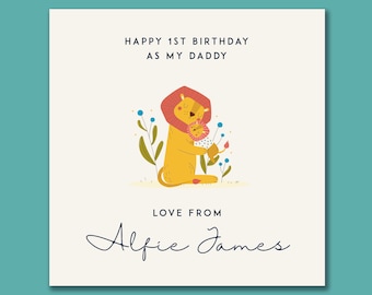 Tarjeta De Cumpleaños Para Papá De Hey Chimp - Diseño Con Cerveza Y Biberón, Tamaño 5x7 Pulgadas