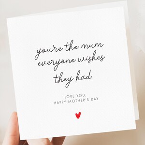 Bonita tarjeta para el Día de la Madre de una hija, tarjeta para mamá, tarjetas para el Día de la Madre, regalo personalizado para el Día de la Madre