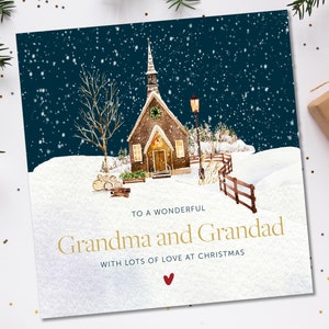 Tarjeta de Navidad de mamá y papá, Tarjeta de Navidad de los abuelos, Tarjeta de Navidad personalizada para abuelos, Tarjeta de Navidad para padres,