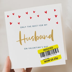 Carte de Saint-Valentin pour mari | Carte drôle de Saint-Valentin | Carte drôle de mari | Carte de Saint-Valentin partenaire | Cadeau de la Saint-Valentin | Carte drôle