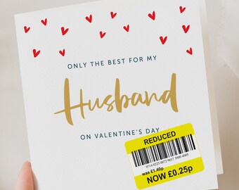 Valentine Card for Husband | Funny Valentines Card | Husband Funny Card | Partner Valentine Day Card | Valentine Day Gift | Funny Card