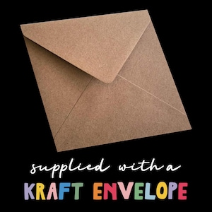 May include: A brown kraft envelope.  The envelope is supplied with a kraft envelope.
