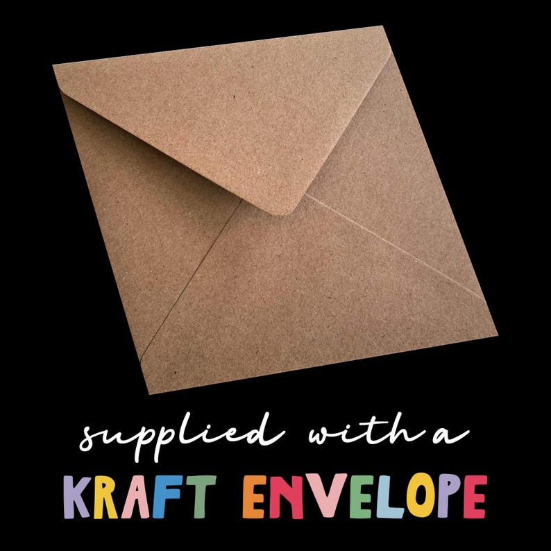 May include: A brown kraft envelope.  The envelope is supplied with a kraft envelope.