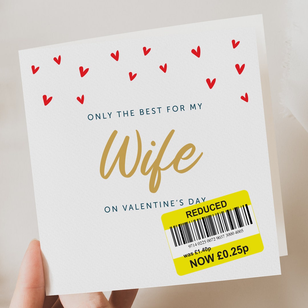 Valentine Card for Wife | Funny Valentines Card | Wife Funny Card ...