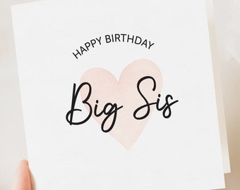 Birthday Card for Sister | Funny Birthday Card | Sister Funny Card | Fun Birthday Day Card | Birthday Day Gift Sister | Big sis card