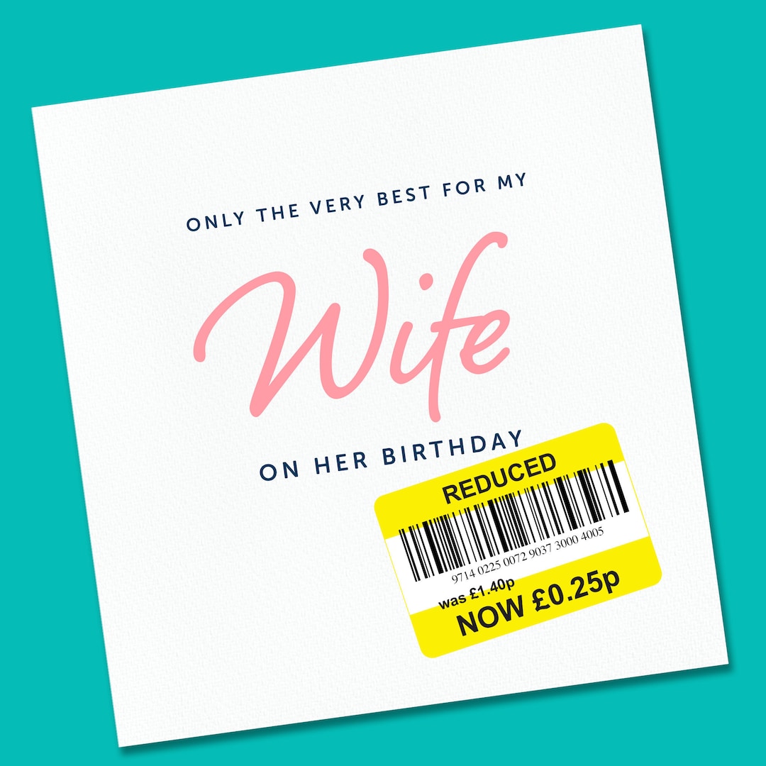 Funny Birthday Card for Her, Funny Birthday Card for Wife, Happy