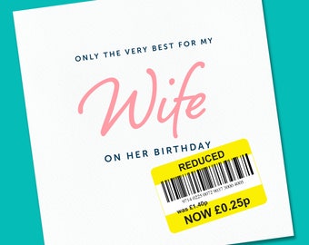 Funny birthday card for her, funny birthday card for wife, happy birthday to wife, happy birthday wife funny, wife birthday card romantic