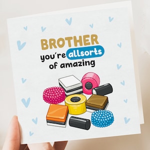 Tarjeta de cumpleaños para hermano / Tarjeta de cumpleaños divertida / Tarjeta divertida / Tarjeta de cumpleaños divertida / Regalo de cumpleaños para hermano / Tarjeta divertida / Surtidos