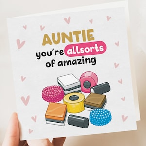 Birthday Card for Auntie | Funny Birthday Card | Auntie Funny Card | Fun Birthday Day Card | Birthday Day Gift Auntie | Allsorts card