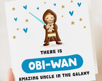 Funny Uncle Birthday Card - Obi-wan Uncle birthday card - Star wars, Uncle