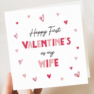 Première Saint-Valentin pour femme, carte de Saint-Valentin pour femme, carte pour femme, première Saint-Valentin mariée, cadeaux de la Saint-Valentin pour elle