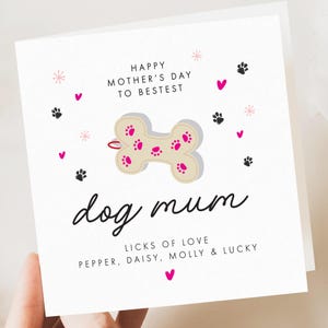 Dog Mothers day Card, Mother's Day From The Dog, Dog mum Day Card, Dog Mum Mothers Day, Dog Nan, Mothers day Gift From The Dogs