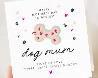 Hundkort till mors dag, mors dag från hunden, hundmamma-dagskort, hundmamma-mors dag, hundmormor, mors dag-present från hundarna