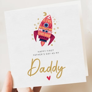 Tarjeta del primer día del padre como mi papá, tarjeta del primer día del padre, papá, abuelo, papá, abuelo, tarjeta del primer día del padre del bebé del recién nacido