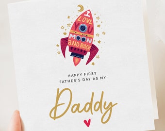 First Father's Day As My Daddy Card, 1st Fathers Day Card, Daddy, Grandad, Dad, Grandpa, Baby First Fathers Day Card From Newborn