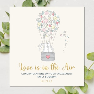 Engagement Card, Personalised Engagement Card, Personalised Congratulations on your Engagement card, You&#39;re engaged card, On your engagement