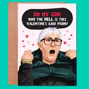 Grappige valentijnskaart voor haar of hem: Valentijnsdag, hem, haar, echtgenoot, valentijn, vriendin, vriend, Linda, The Traitors, oh my God!