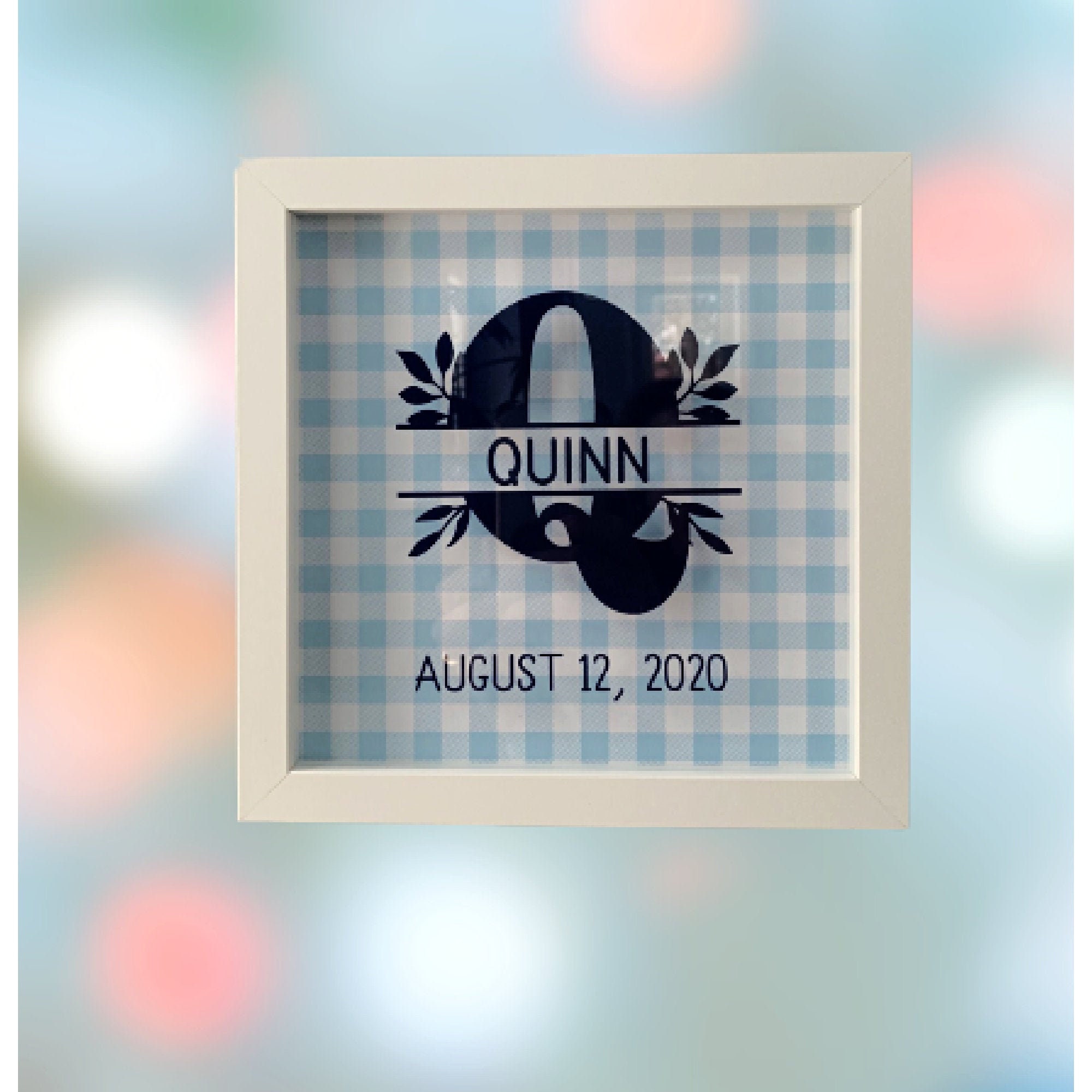 Personalized New Baby Shadow Box Custom Newborn Gift Etsy