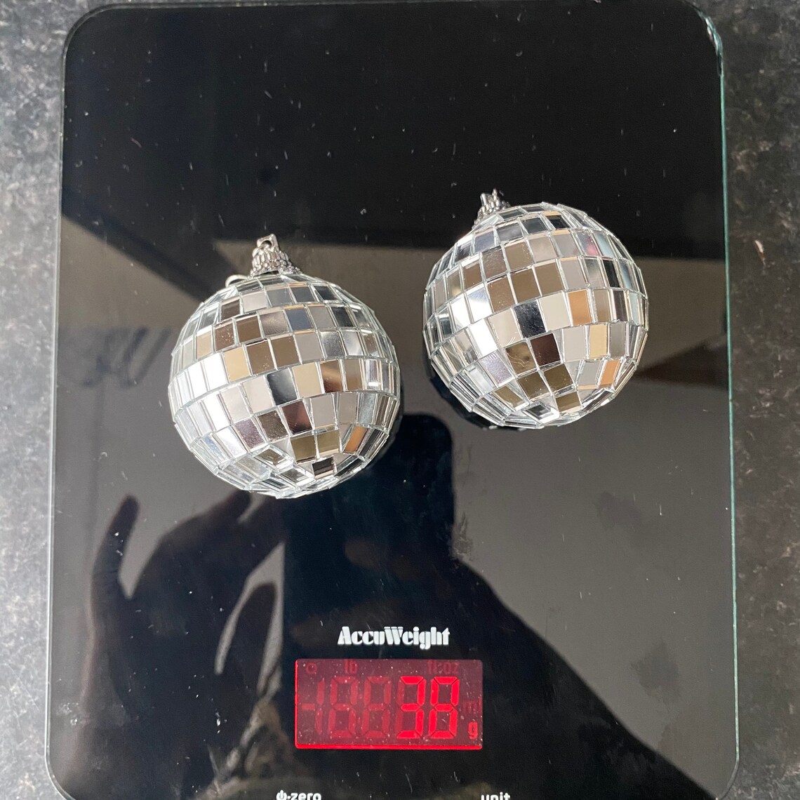 Large disco ball earrings Etsy