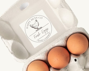 Farm Fresh Egg Carton Labels: DIY Editable Template (Digital Download)