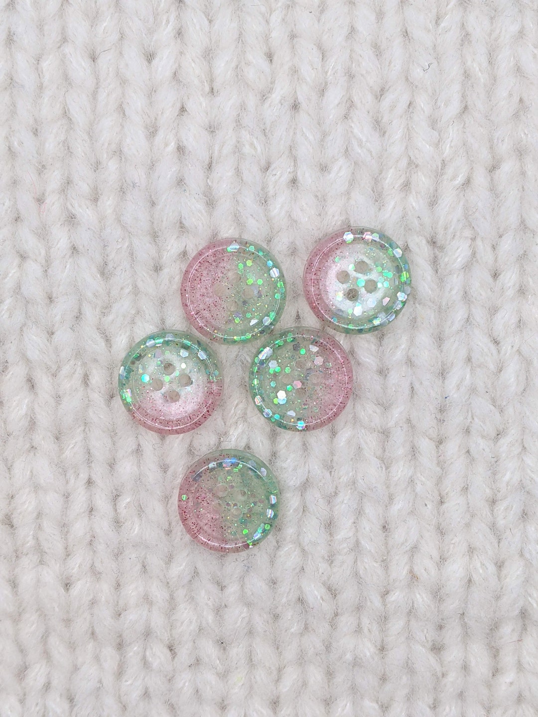 Resin Glitter Buttons: Cherry Blossom 3/4 Mini Button Set - Etsy