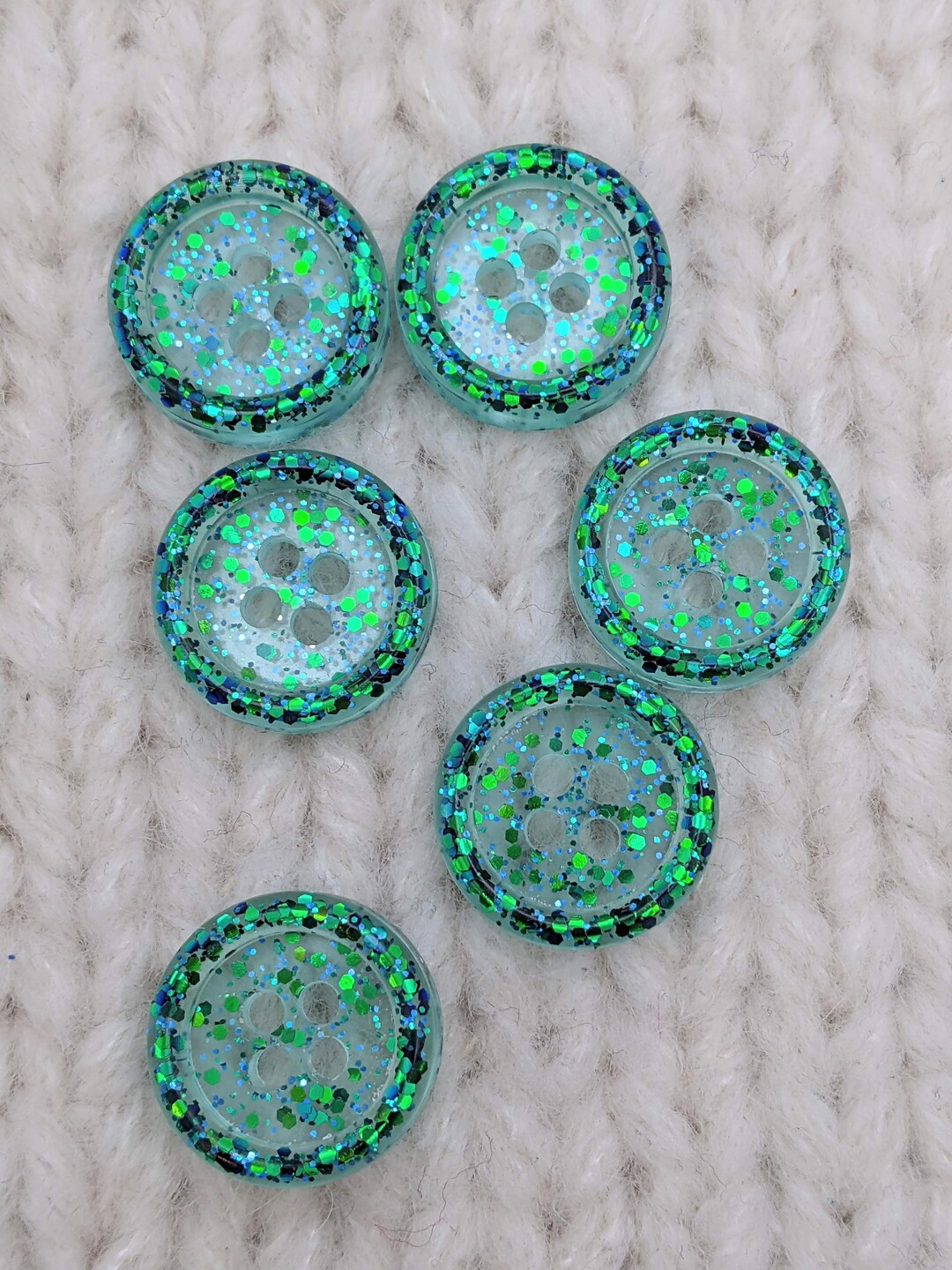 Resin Glitter Buttons: Undersea Sparkle 3/4 Mini Button Set - Etsy