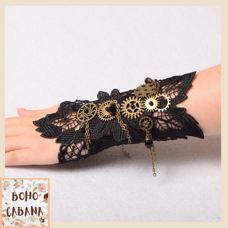 Steampunk Glove Punk Glove Costume Accessories Victoria Bracelet Handmade Lace Gloves