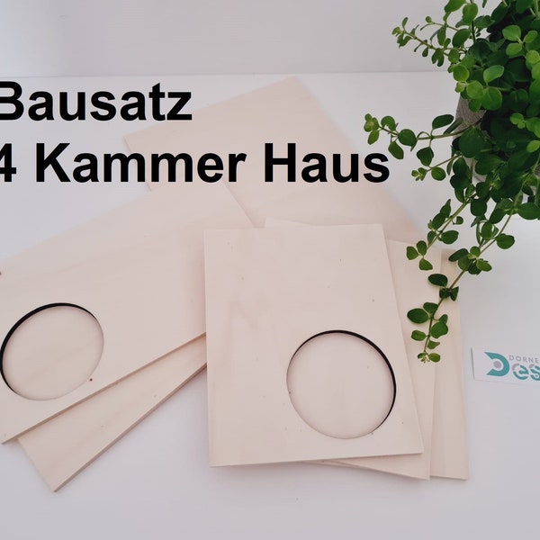 BAUSATZ 4-Kammernhaus für Kleinnager