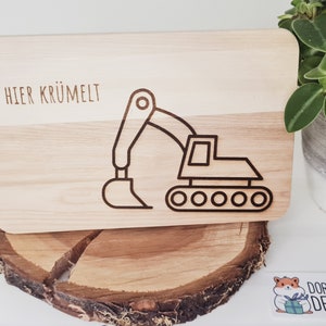 Excavator - wooden boards with personalized engraving