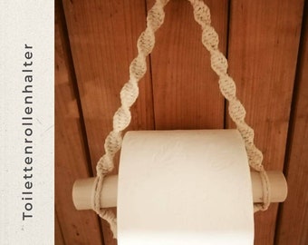 Makramee Klorollenhalter - Klopapierhalter - Toilettenpapierhalter  - Vintage - Boho Deko für Vanlife - Camper - Handtuchhalter - Geschenk