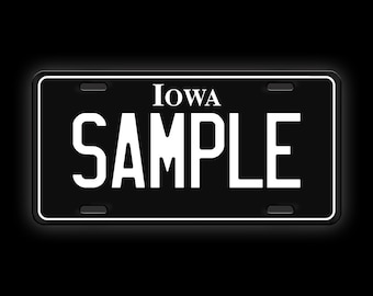 Iowa License Plate custom Text - Etsy