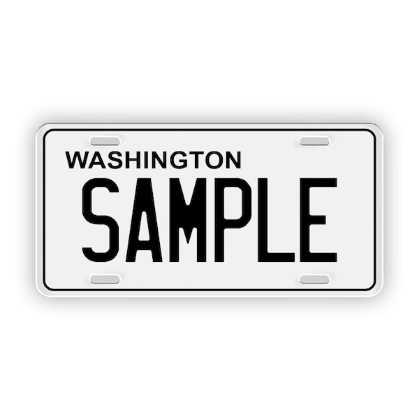 Custom License Plate Washington Etsy