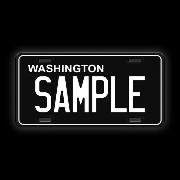 Custom License Plate Washington Etsy