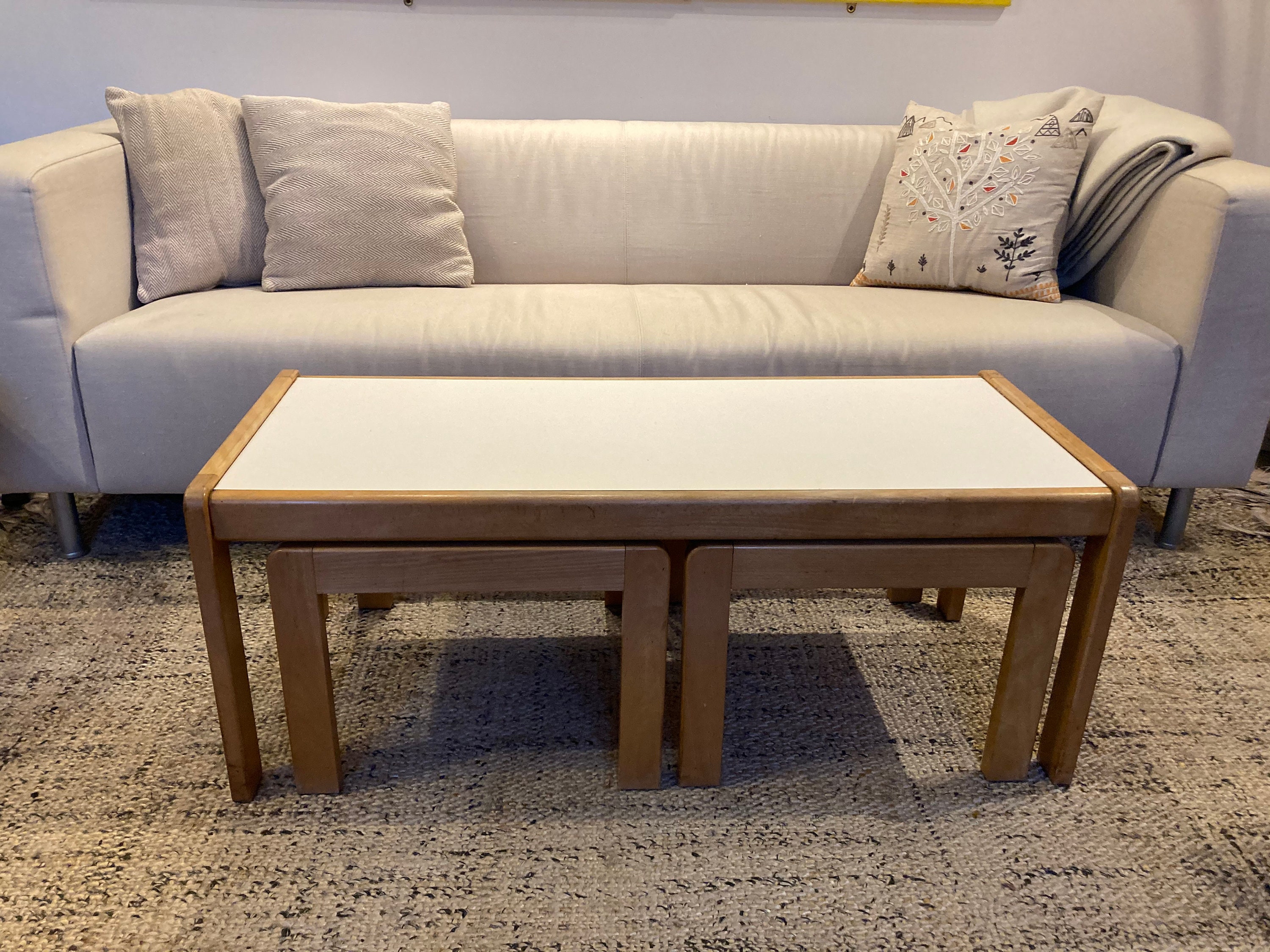 Retro/ Scandi Style Nest of Tables/coffee table/ wood and Etsy