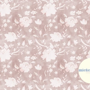 Overdyed bloemenpioenrozen aquarel herhalend patroon | Bohoroze digitaal papier | Commercieel gebruik JPG met hoge resolutie