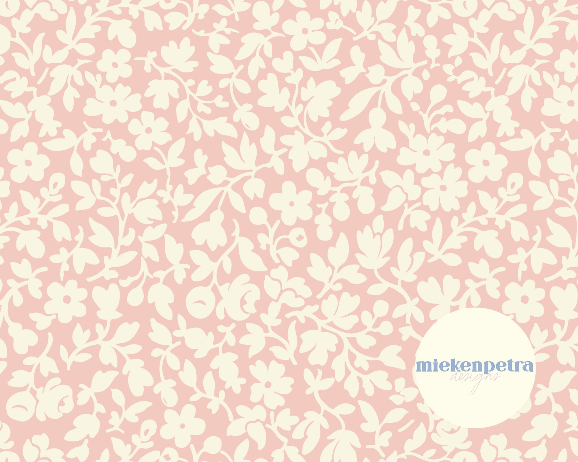 Pink Floral Seamless Pattern: Vintage Ditsy Print (JPG Digital Download ...